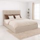 DOLCE Κρεβάτι Διπλό με Αποθηκευτικό Χώρο, για Στρώμα 160x200cm, Ύφασμα Μπεζ