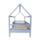 DREAM Montessori Παιδικό Κρεβάτι, για Στρώμα 90x190cm, Ξύλο Πεύκου Απόχρωση Γαλάζιο