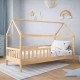 DREAM τ.Montessori Παιδικό Κρεβάτι με Στρώμα 90x190/19cm, Ξύλο Πεύκου Απόχρωση Φυσικό
