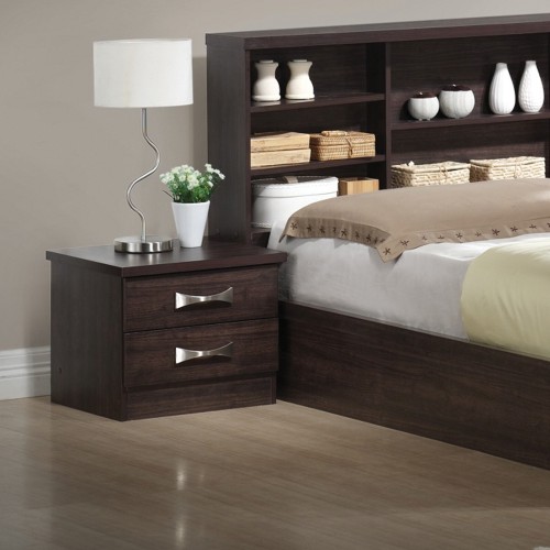 LIFE Κομοδίνο με 2 Συρτάρια, Απόχρωση Zebrano LIFE Κομοδίνο με 2 Συρτάρια, Απόχρωση Zebrano