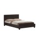WILTON Κρεβάτι Διπλό, για Στρώμα 150x200cm, PU Σκούρο Καφέ